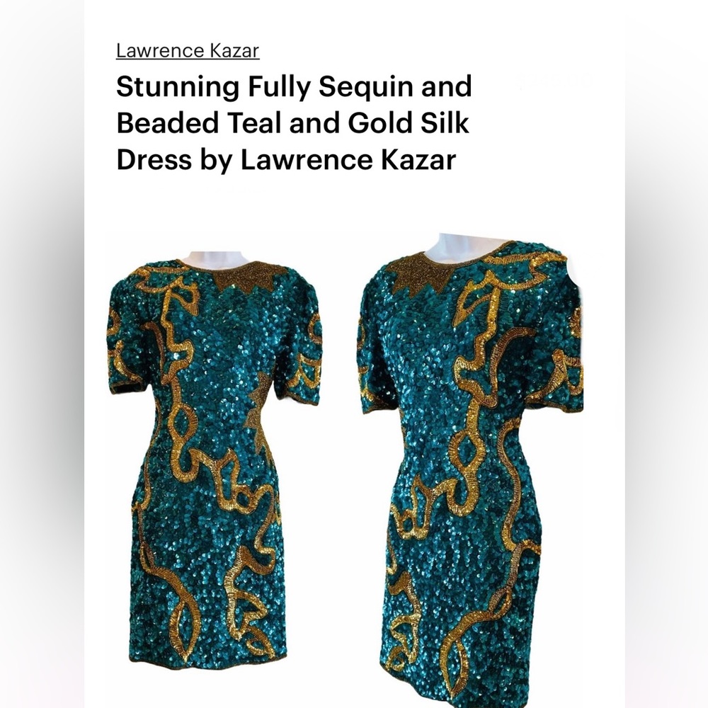 NWT - Laurence Kazar Cocktail Dress - Sz Small